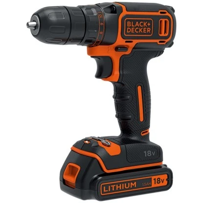 Black & Decker Black+Decker 18 V Akku-Bohrschrauber BDCDC18K Inkl. 1,5 Ah Akku Mit Koffer 1 Black & Decker Black+Decker 18 V Akku-Bohrschrauber BDCDC18K Inkl. 1,5 Ah Akku Mit Koffer