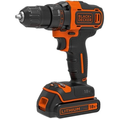 Black & Decker Black+Decker 18 V Akku-Bohrschrauber BDCDD186K Inkl. 1,5 Ah Akku Mit Koffer 1 Black & Decker Black+Decker 18 V Akku-Bohrschrauber BDCDD186K Inkl. 1,5 Ah Akku Mit Koffer