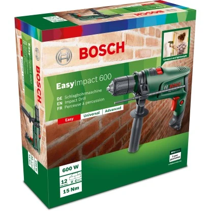 Bosch 600 W Schlagbohrmaschine EasyImpact 600 Inkl. Tiefenanschlag 2 Bosch 600 W Schlagbohrmaschine EasyImpact 600 Inkl. Tiefenanschlag – Bild 2