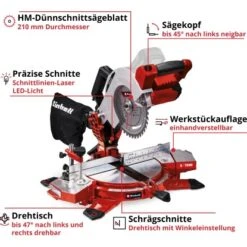 Einhell Power X-Change Akku-Kappsäge TE-MS 18/210 Li Solo -OBI Verkäufe 4006825628074 2171 03