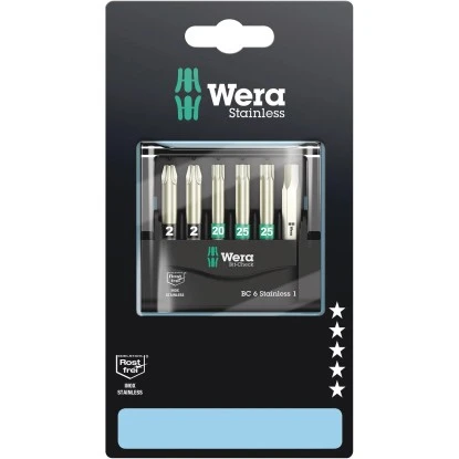 Wera Bit-Set Bit-Check 6 Stainless 1 6-teilig 1 Wera Bit-Set Bit-Check 6 Stainless 1 6-teilig