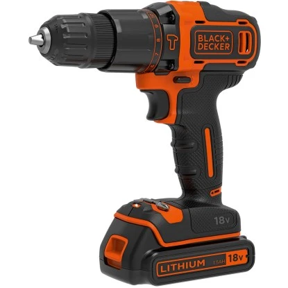 Black & Decker Black+Decker 18 V Akku-Schlagbohrschrauber BDOHD18K1A Inkl. 1,5 Ah Akku 1 Black & Decker Black+Decker 18 V Akku-Schlagbohrschrauber BDOHD18K1A Inkl. 1,5 Ah Akku